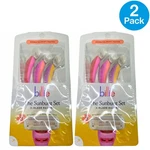 Billie The Sunburst Set 3-BLADE Disposable Razors With Aloe Soap 2 Pack Bundle. Fixed Price $21.00.