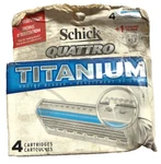 Schick Quattro Titanium 4 Cartridges Razorheads *damaged Packaging*. Fixed Price $12.99.