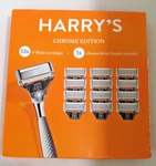 Harry's Chrome Edition Razor Set 13 X 5-BLADE Cartridges Metal Handle. Fixed Price $24.99.