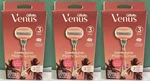 3X Gillette Venus Miami Sunset Hibiscus & Coconut Razors 6 Refills Total. Fixed Price $24.99.