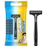 Gillette Guard Razor With 6 To 12 Cartridges Easy Shave -no Cut -free Ship. Fixed Price $15.80.