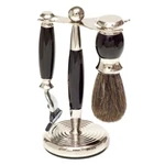 Perma Brands - Purebadger 3 Pc. Razor Set Shaving Horn, Brush & Stand. Fixed Price $113.99.