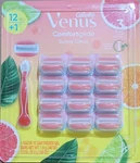 Gillette Venus Comfortglide Sunny Citrus Razor Handle & 12 Blade Refills. Fixed Price $34.99.