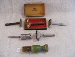 J) Safety Razors - Gem Jr., Micromatic, Gillette, Star, Parts & Brush. Fixed Price $70.00.