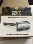 Urban Beard Double Edge Safety Razor + 5 Blades Gift Set. Fixed Price $15.00.
