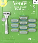 11 Gillette Venus Embrace Sensitive Razor 5 Blade Refill Cartridges Metal Handle. Fixed Price $36.99.