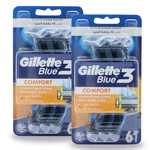 Gillette BLUE3 Men Razors, 6 Count Comfortable Shave (2-PACK). Fixed Price $21.10.
