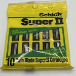 Vintage Schick Super Ii Twin Blade Razor Cartridges 10 Pack. Fixed Price $12.99.