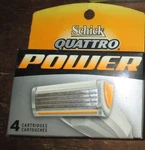 1 Pack Of 4 Schick Quattro Power Blade Cartridges. Fixed Price $9.99.