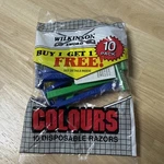 Vtg Nos Wilkinson Sword Colours Disposable Razors 10 Pack Colors Unopened. Fixed Price $19.99.