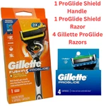 Gillette FUSION5 Shield Razor Handle +1 Cartridge+proglide Pack Of 4. Fixed Price $29.95.