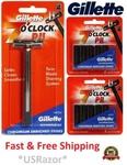 11 Gillette Trac Ii Razor Blades Refills Cartridges Non Lubricant Shaver Handle. Fixed Price $24.99.