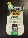 Flex 5 Sensitive Disposable Razor, 2-COUNT Pack Of Men's Manual Shaving Razors. Fixed Price $6.75.