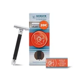 Merkur 20C Double Edge Safety Razor, Long Handle, Black Anodized Aluminum & B.... Fixed Price $65.96.
