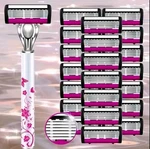 6-BLADE Women's Razor Kit + 36 Refills Pink. Fixed Price $19.99.