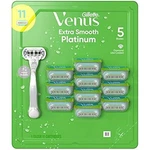 Venus Platinum Extra Smooth Metal Handle Women's Razor, + 11 Refills. Fixed Price $56.99.