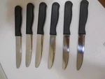 Serrated Steak Knives Set 6 Pieces Edward Don Stainless Steel Black Handle New. Fixed Price $9.99.