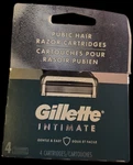 Gillette Intimate Pubic Hair Razor Cartridges 4 Blade Refills. Fixed Price $17.50.