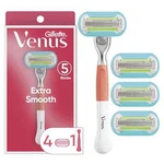 Gillette Venus Extra Smooth Handle 1 Razor + 4 Cartridges New In Box. Fixed Price $17.99.