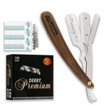 Equinox 101 Piece Set, Wooden Handle - Silver Razor Black Derby Blades. Fixed Price $17.84.