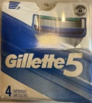 Gillette 5 Men's Razor Blade Refills 4 Count - New. Fixed Price $19.98.