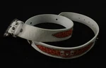 Stolen Arts Men's Hellfire Pony Hair Leather Belt LB3 White/multicolor Size 36. Fixed Price $101.99.