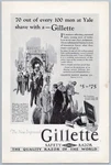 1926 Gillete Vintage Mens Shaving Tuckaway Safety Razor Blade Shave Yale. Fixed Price $12.00.