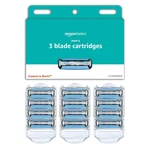 3-BLADE Razor Refills For Men With Dual Lubrication, 12 Cartridges (fits. Fixed Price $14.99.