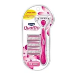 Schick Quattro For Women Razor Pack 1 Handle Cartridge 4 Blades Aloe Vitamin. Fixed Price $17.99.
