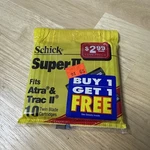 Vintage Schick Super Twin Blade Cartridge 10PK Fits Atra&tracii. Fixed Price $17.99.