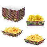 Mardi Gras Food Trays, 12 Pack Carnival Masquerade Disposable Boat, New Orlea.... Fixed Price $13.08.