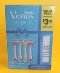 Gillette Venus Tropical (pack Of 4) Disposable Razor Blades + 7OZ Shaving Gel. Fixed Price $13.99.