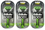 Gillette Body Razor For Men - Blades Fits Fusion, Proglide, Venus (3 Pack). Fixed Price $14.99.