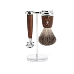 Hle Rytmo 3-PIECE Pure Badger Safety Razor Luxurious Modern Shaving Set. Fixed Price $152.55.