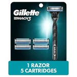 Lot Of 5 - Gillette Mach 3 1 Razor Plus 2 Cartridges. Fixed Price $19.95.