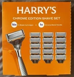 Harry's Chrome Edition Razor Set 16 Cartridges + Handle (brand New & Sealed). Fixed Price $23.99.