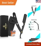 The Cut Factory Professional Straight Edge Razor: Ultimate Shaving Kit For Men. Fixed Price $18.04.