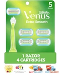 4 Gillette Venus Embrace Extra Smooth Razor Blades Refills Cartridges Handle. Fixed Price $17.99.