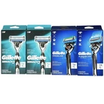 4 Gillette Men Razors + 1 Blade Refill, Proglide, Chill, 2 MACH3. Fixed Price $25.00.