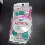 New Schick Quattro Sparkle Disposable 3 Razors, 4 Blades, Diamond Coated. Fixed Price $14.99.