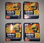 Lot Of 4, Gillette Fusion Proshield Razor 2 Refill Cartridges - 5 Blades.. Fixed Price $40.00.