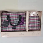 Nanette Lepore Gift Set Purse Satchel Frame Crossbody Pink Teal Plaid New Box. Fixed Price $33.97.