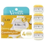New Gillette Venus Comfortglide Plus Olay Coconut Razor 5-BLADES Refills 4 Ct. Fixed Price $14.95.