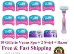 10+2 Gillette Venus Breeze Spa Swirl Razor Blades 12 Refill Cartridge Women Olay. Fixed Price $36.99.