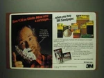 1984 3M Sandpaper Ad - Save $1.50 On Gillette Atra Razor & Cartridges. Fixed Price $19.99.