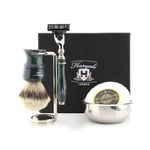 Men's Shaving Accessories 5PCS Wet Shaver Kit, Brush, Razor, Bowl, Soap & Stand. Fixed Price $89.99.