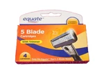 Equate 5 Blade Razor Refill 4 Cartridges Only (new Sealed). Fixed Price $12.50.