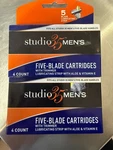 8CT Studio 35 Men's 5-BLADE Cartridges W/ Trimmer Lubricating Strip Aloe Vit. Fixed Price $15.00.