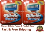 8 Gillette Fusion Manual Men Razor Blades Refill Cartridges Flexball Shaver Open. Fixed Price $22.99.