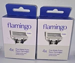 2-PACK- Flamingo Women's 5-BLADE Pubic Razor Refill Cartridges 4CT. Fixed Price $18.98.